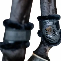 Kentucky Horsewear - Protège-boulets jeunes chevaux mouton vegan noir mouton noir