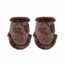Kentucky Horsewear - Protège-boulets jeunes chevaux mouton vegan marron mouton marron