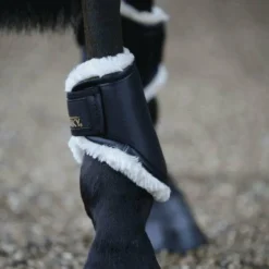 Kentucky Horsewear - Protège-boulets turnout cuir noir