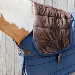 Kentucky Horsewear - Sous-couverture Skin friendly avec couvre-cou marine 150g