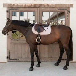 Kentucky Horsewear - Tapis de selle Velvet Mini Pearls vieux rose