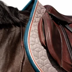 Kentucky Horsewear - Tapis de selle pied de poule bordeaux/ navy