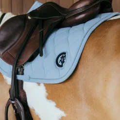 Kentucky Horsewear - Tapis de selle Wave jumping 3D logo bleu clair