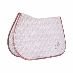 Kentucky Horsewear - Tapis de selle tête de licorne paillettes rose tendre