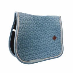 Kentucky Horsewear - Tapis de selle Velvet Jumping Bleu Ciel