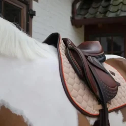 Kentucky Horsewear - Tapis de selle Onion Quilt Leather Neon beige