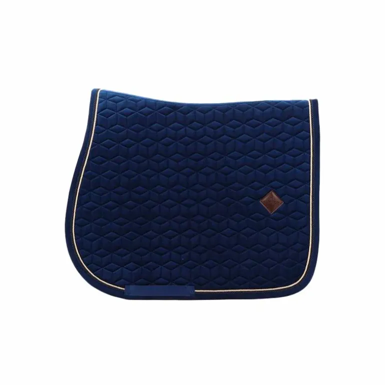 Kentucky Horsewear - Tapis de selle Basic Velvet jumping marine