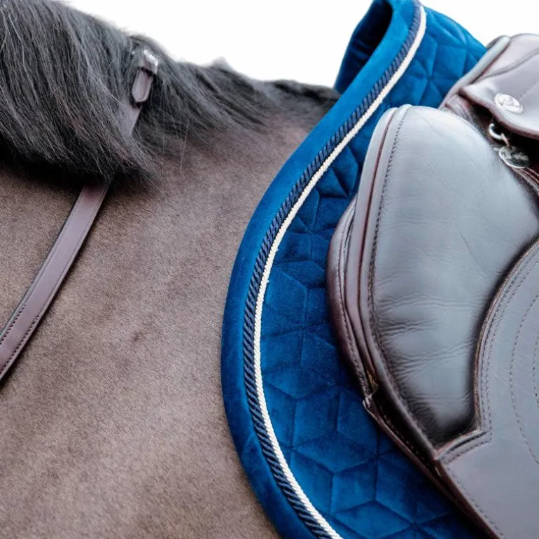 Kentucky Horsewear - Tapis de selle Basic Velvet jumping marine