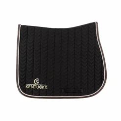 Kentucky Horsewear - Tapis de selle Fishbone noir cuir