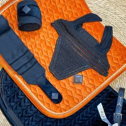 Kentucky Horsewear - Tapis de selle Velvet Jumping Orange