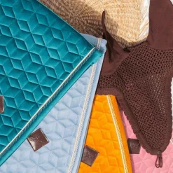 Kentucky Horsewear - Tapis de selle Velvet Jumping Moutarde