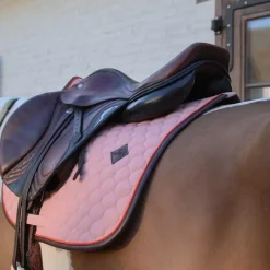 Kentucky Horsewear - Tapis de selle Onion Quilt Leather Neon vieux rose