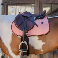 Kentucky Horsewear - Tapis de selle Onion Quilt Leather Neon vieux rose