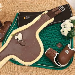 Kentucky Horsewear - Tapis de selle Velvet Jumping Vert Foncé