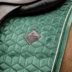 Kentucky Horsewear - Tapis de selle Velvet Jumping Vert Foncé