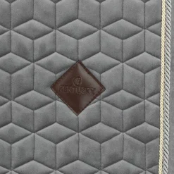 Kentucky Horsewear - Tapis de selle Basic Velvet jumping gris