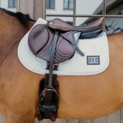 Kentucky Horsewear - Tapis de selle Fishbone Compétition 2 numéros blanc