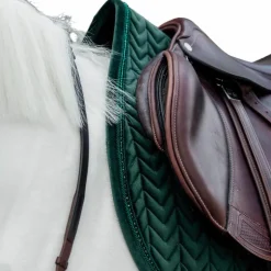 Kentucky Horsewear - Tapis de selle Velvet Pearls vert sapin