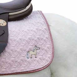 Kentucky Horsewear - Tapis de dressage tête de licorne paillettes rose tendre