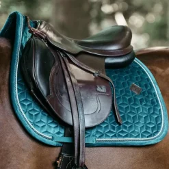 Kentucky Horsewear - Tapis de selle Velvet Jumping Emeraude
