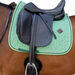 Kentucky Horsewear - Tapis de dressage Velvet Printing chess vert