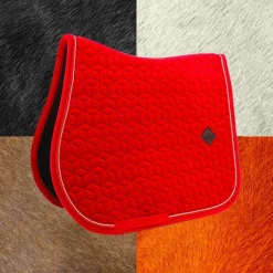 Kentucky Horsewear - Tapis de selle Velvet jumping Rouge