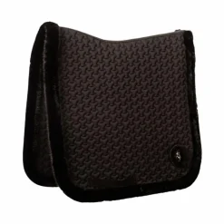 Kentucky Horsewear - Tapis de dressage fausse fourrrure tressée noir