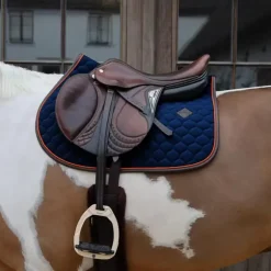Kentucky Horsewear - Tapis de selle Onion Quilt Leather Neon marine