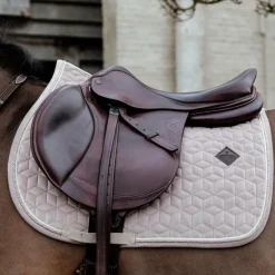 Kentucky Horsewear - Tapis de selle Basic Velvet jumping beige