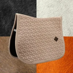 Kentucky Horsewear - Tapis de selle Basic Velvet jumping beige