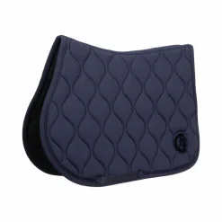 Kentucky Horsewear - Tapis de selle Wave jumping 3D logo marine