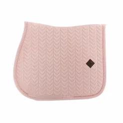 Kentucky Horsewear - Tapis de selle Velvet Pearls jumping rose tendre