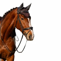 LeMieux - Bonnet anti-mouches Classic Cinder gris/ bordeaux