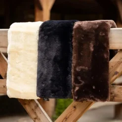 LeMieux - Fourreau de sangle de dressage Simuwool Slip On marron