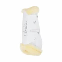 LeMieux - Guêtres de dressage Motionflex avec fourrure blanc/ naturel