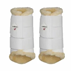 LeMieux - Guêtres fermées Fleece Lined blanc (x2)