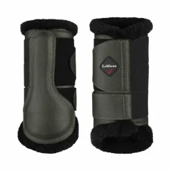 LeMieux - Guêtres fermées mouton kaki/ noir x2