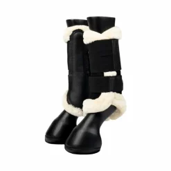 LeMieux - Guêtres fermées souples Mesh Fleece Edged noir/ naturel