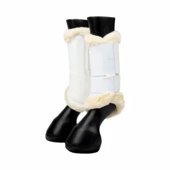 LeMieux - Guêtres fermées souples Mesh Fleece Edged blanc