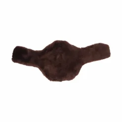 LeMieux - Housse de sangle à bavette longue Anatomic en laine mérinos+ marron