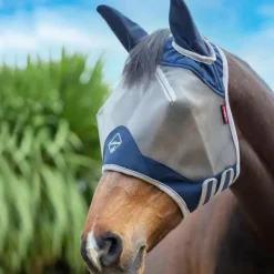 LeMieux - Masque anti-mouches avec oreilles ArmorShield Pro navy