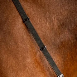 LeMieux - Rênes en caoutchouc grip Continental havane/ argent