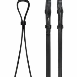 LeMieux - Rênes en cuir Curb noir/ argent