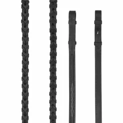 LeMieux - Rênes tressées Hunter noir/ argent