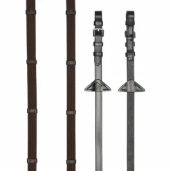 LeMieux - Rênes Webbed Continental marron/ argent