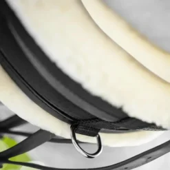 LeMieux - Sangle anatomique doublée polaire Fleece Lined noir/ naturel