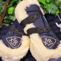 Norton - Guêtres cheval XTR à boutons mouton marine x2