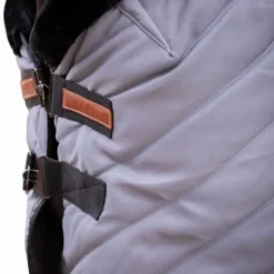 Paddock Sports - Couverture d'écurie Diagonal gris/ noir 200g