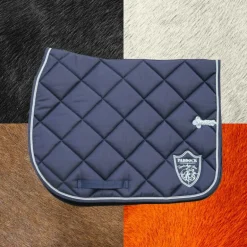 Paddock Sports - Tapis de selle prems écusson marine