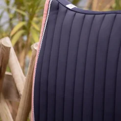 Paddock Sports - Tapis de selle Verticali marine/rose